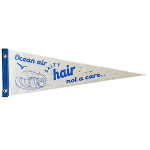 Ocean air Salty hair Not a care Pennant | Travel Felt Pennant Flag Banner | Naut&hellip;