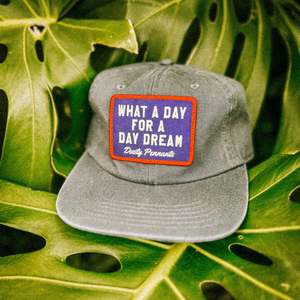 What a day for a daydream Patch Cap | faded unstructured vintage style navy baseball hat.