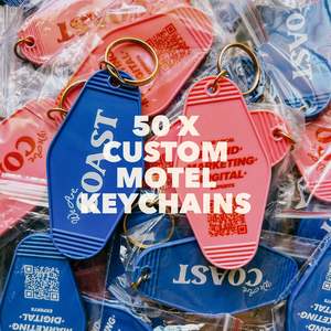Accessories: 50 x Custom Printed Motel Keychains