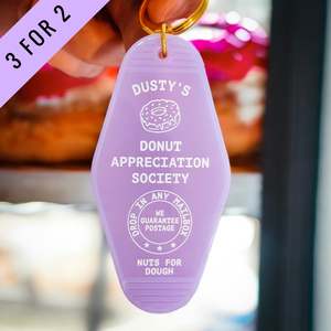 Donut Appreciation Society Motel Keychain