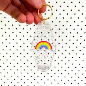 Accessories: Pride Rainbow Motel Keychain | LGBTQ+ Car Key Ring