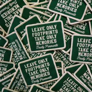 Accessories: Leave only footprints take only memories | Iron-on Patch