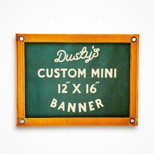 Custom: 12” x 16” Custom Mini Printed Felt Banner | Felt Pennant Flag Banner | Vintage Banner | Wall Decor | Wall Hanging