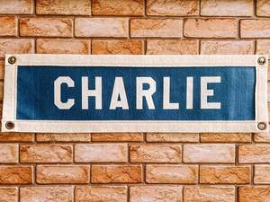 Custom: Custom Printed Felt Doorway Banner | 7 x 24 inch | Felt Pennant Flag Banner | Vintage Banner | Wall Decor | Wall Hanging