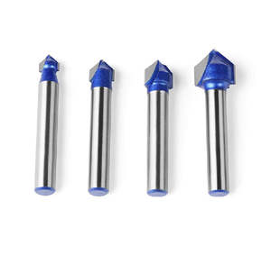 Cnc Parts And Accessories: V-groove CNC cutter 90° 6 mm set of 4