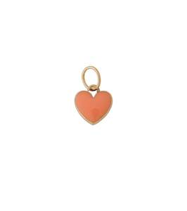 Charms: Charm Heart Orange Gold
