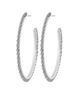 Tinsel Thin Creoles M Steel