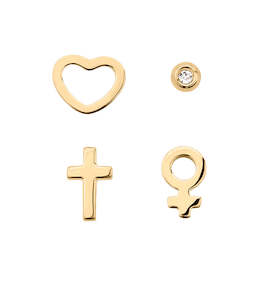 Styling Earring Stacks: One Studs Gold