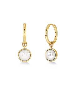 Pearls: Gabrielle Hoops S Gold