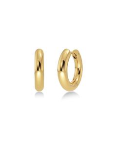 Earrings: Chunky Hoops L Gold