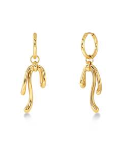 Earrings: Lace Hoops Gold