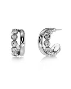 Earrings: Grace Hoops L Steel