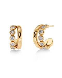 Earrings: Grace Hoops L Gold