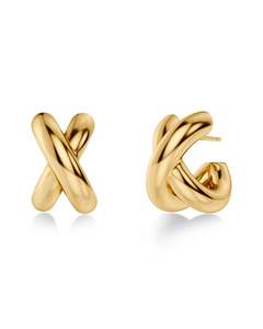 Earrings: Alexa Hoops L Gold