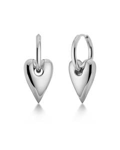 Earrings: Amore Hoops L Steel