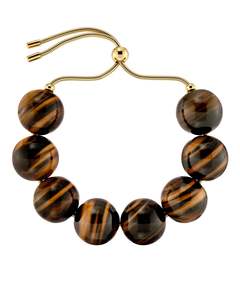 Bracelets: Aura Bracelet Maxi Tiger Eye Gold