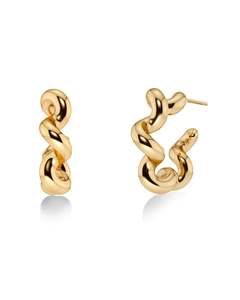 Earrings: Spiral Hoops L Gold