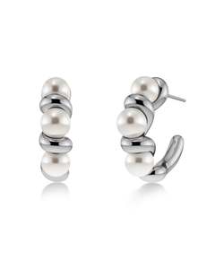 Margot Hoops L Silver