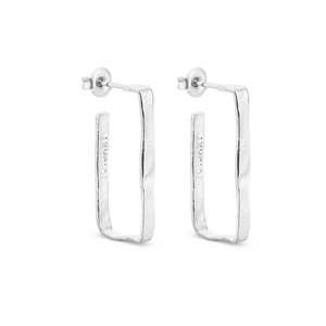 Lignis Thin Silver-Plated Hoops Large