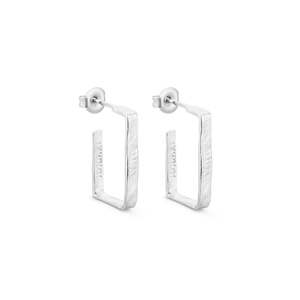 Lignis Thin Silver-Plated Hoops Medium