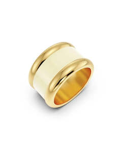 Frame Enamel Gold Ring – Off-white