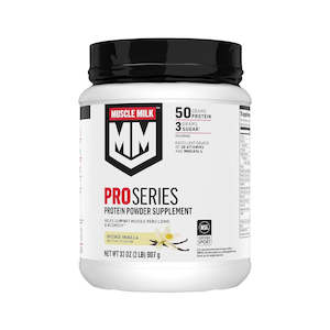 Whey Protein: Muscle Milk Powder Pro Series Protein 2LB - Intense Vanilla
