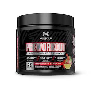 Pre Workout: Muscle Motive Pre-Workout Mix - Strawberry Lemonade (187.5g)