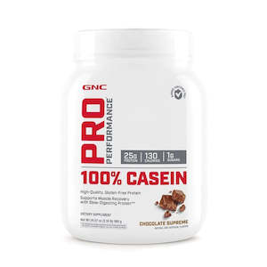 Casein Protein: GNC Pro Performance 100% Casein - Chocolate Supreme
