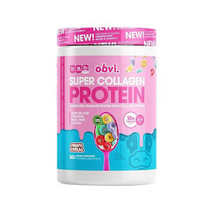 Collagen Protein: Obvi Super Collagen Protein - Rainbow Cereal (327g)
