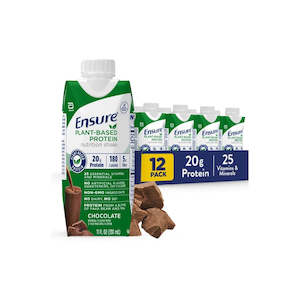 Protein Drinks: Ensure Plant-Based Nutrition Shake - Chocolate (12 Pack)