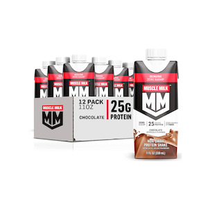 Protein Drinks: Muscle Milk Protein Shake - Chocolate (12 Pack)