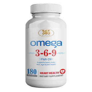 Omega 3: 365 Health Omega 3-6-9 Fish Oil (180 Softgels)