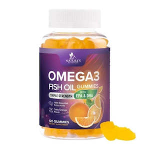 Omega 3: Natures Nutrition Omega-3 Fish Oil Gummies (120 Gummies)