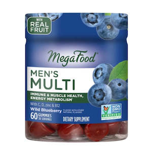 MegaFood Mens Multivitamin - Wild Blueberry (60 Gummies)