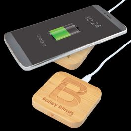 Wireless Chargers: Arc Square Bamboo Wireless Charger Dynamic Gift NZ - Promotional Gifts at Factory Direct Prices