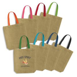 Products: Thera Jute Tote Bag - Coloured Handles