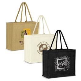 Modena Jute Tote Colour Match NZ Custom Jute Bag