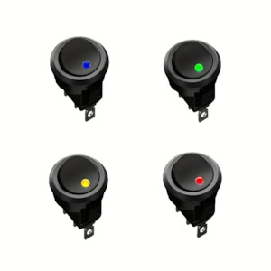 12VDC Round Illuminated Rocker Switch Dynamic Solar
