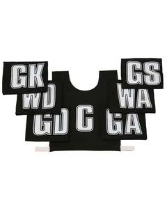 SGS Netball Bib Set - Black/White Senior