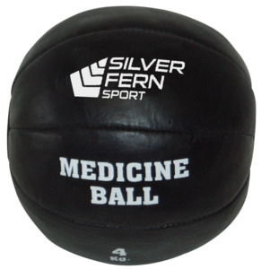 Strength Resistance: Silver Fern Leather Medicine Ball