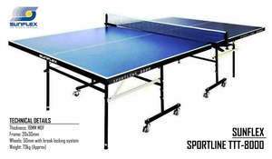 Table Tennis: Sunflex E505 Sportline TTT-8000 Table Tennis Table & Set