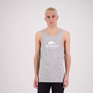 Hibiscus Coast Pickleball Concept Lifestyle Singlet - Mens - Grey Marle with Lar&hellip;