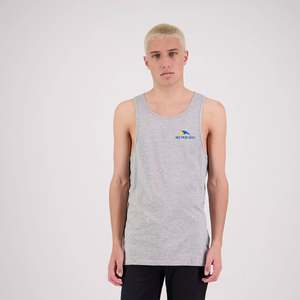 Hibiscus Coast Pickleball Concept Lifestyle Singlet - Mens - Grey Marle with Sma&hellip;