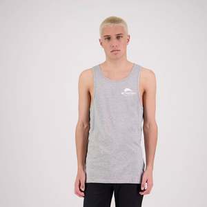 Hibiscus Coast Pickleball Concept Lifestyle Singlet - Mens - Grey Marle with Sma&hellip;