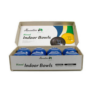 Henselite Indoor Carpet Bowls - 3 7/8 Half Set - 8 - Blue