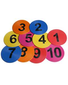 Coaching: SGS Flat Disc Marker - Numbered 10 Pack