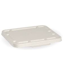 BioPak BioCane Lid For Natural (Take Away/3 Compartment) (125 Per/ Sleeve)
