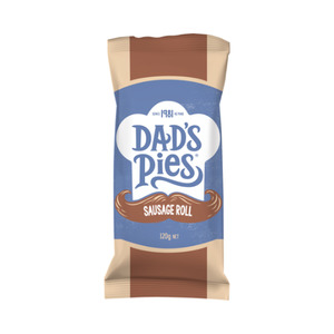 Dads Pies Beef Sausage Roll 120gm