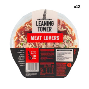 Meals Snacks: Leaning Tower Pizza Meat Lover 400g x 12