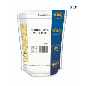 Trumps - Chocolate White Bits 10 x 1kg CTN